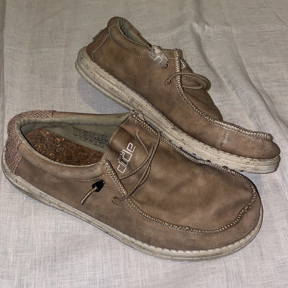 Hey Dude Mens Wally Recycled Leather Nut